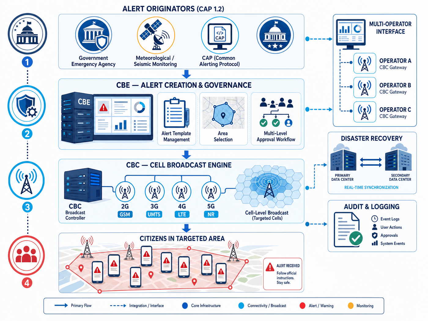 End-to-End Alert Pipeline: Create → Target → Broadcast → Verify